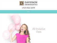 Tablet Screenshot of davidsonorthodontics.com
